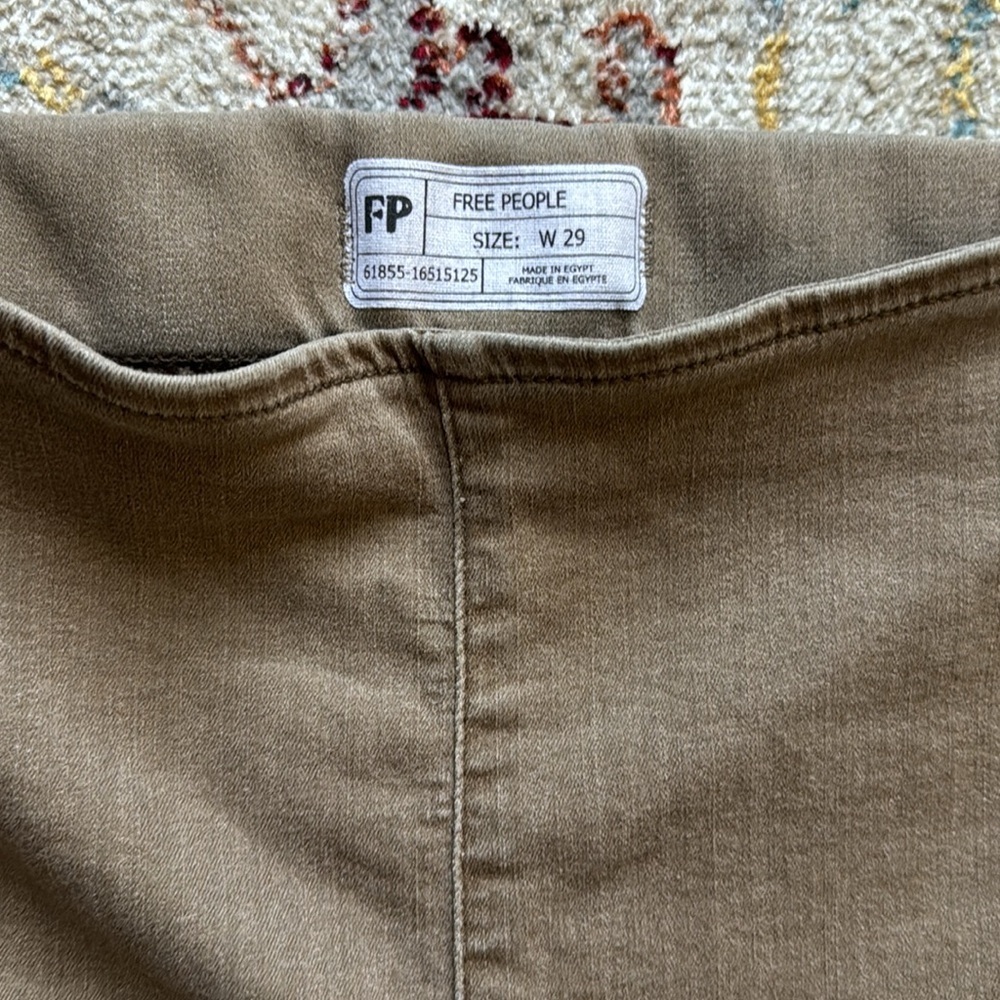 NWT Free People Beige Jeggings Skinny Pants Size 29 - Picture 3 of 8